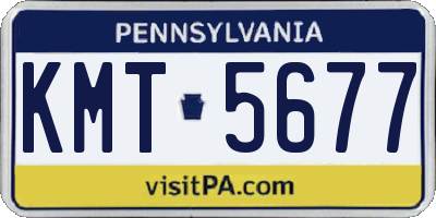 PA license plate KMT5677