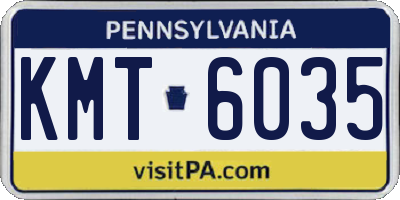 PA license plate KMT6035