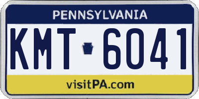 PA license plate KMT6041