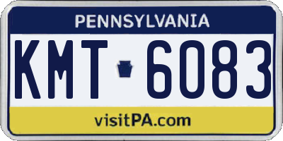 PA license plate KMT6083
