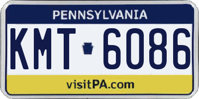 PA license plate KMT6086