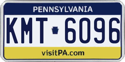 PA license plate KMT6096
