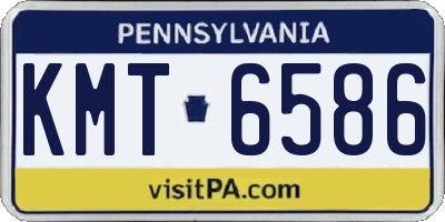 PA license plate KMT6586