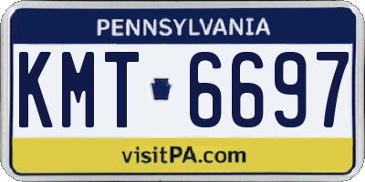 PA license plate KMT6697
