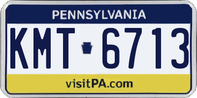 PA license plate KMT6713