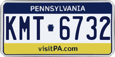PA license plate KMT6732