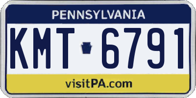 PA license plate KMT6791