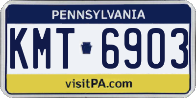 PA license plate KMT6903