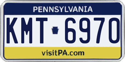 PA license plate KMT6970