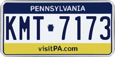 PA license plate KMT7173