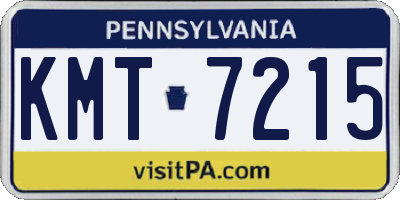 PA license plate KMT7215