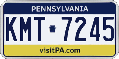 PA license plate KMT7245