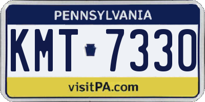 PA license plate KMT7330