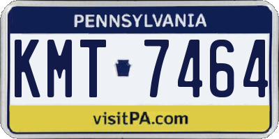 PA license plate KMT7464