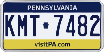 PA license plate KMT7482