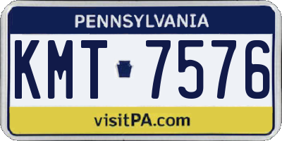 PA license plate KMT7576