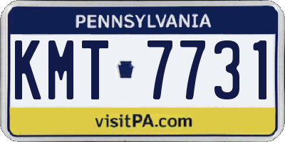 PA license plate KMT7731