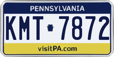 PA license plate KMT7872