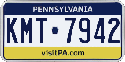 PA license plate KMT7942