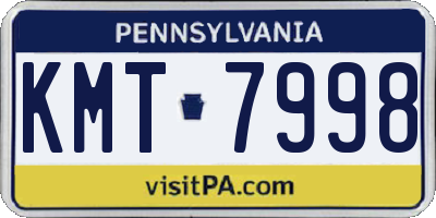 PA license plate KMT7998