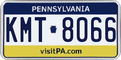 PA license plate KMT8066