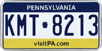 PA license plate KMT8213
