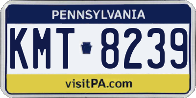 PA license plate KMT8239