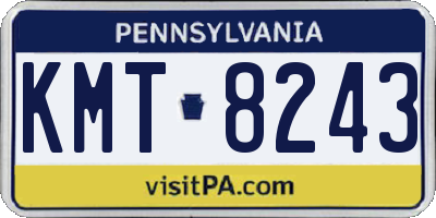 PA license plate KMT8243