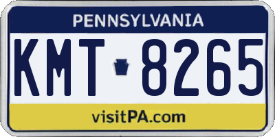 PA license plate KMT8265