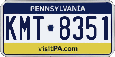 PA license plate KMT8351