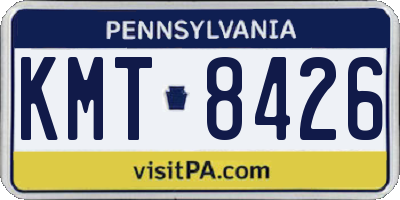 PA license plate KMT8426