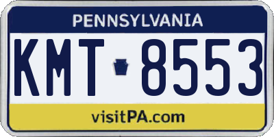 PA license plate KMT8553