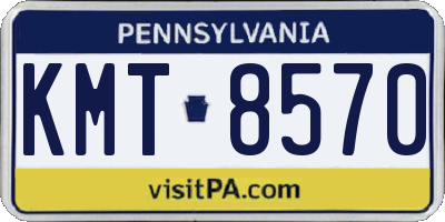 PA license plate KMT8570