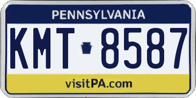 PA license plate KMT8587