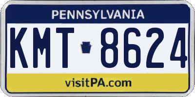 PA license plate KMT8624