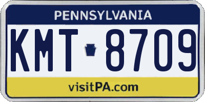 PA license plate KMT8709