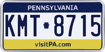 PA license plate KMT8715