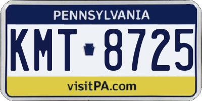 PA license plate KMT8725