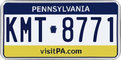 PA license plate KMT8771