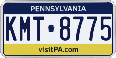 PA license plate KMT8775