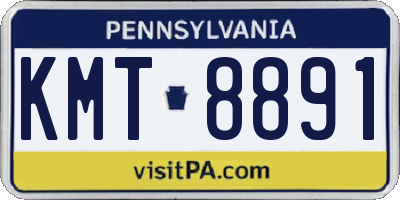 PA license plate KMT8891