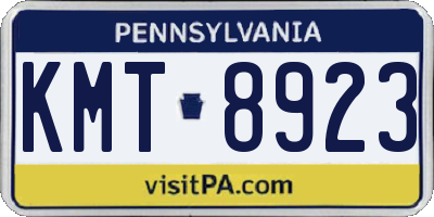 PA license plate KMT8923