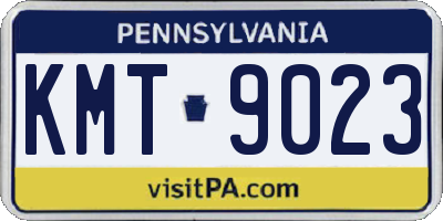 PA license plate KMT9023