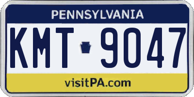 PA license plate KMT9047
