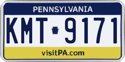 PA license plate KMT9171