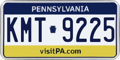 PA license plate KMT9225