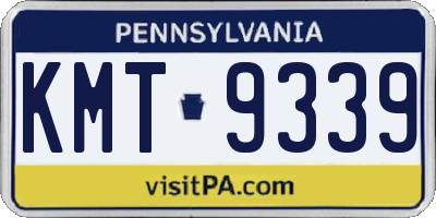 PA license plate KMT9339