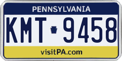 PA license plate KMT9458