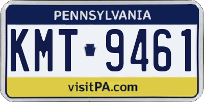 PA license plate KMT9461