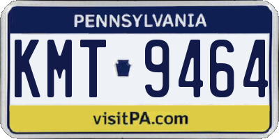 PA license plate KMT9464